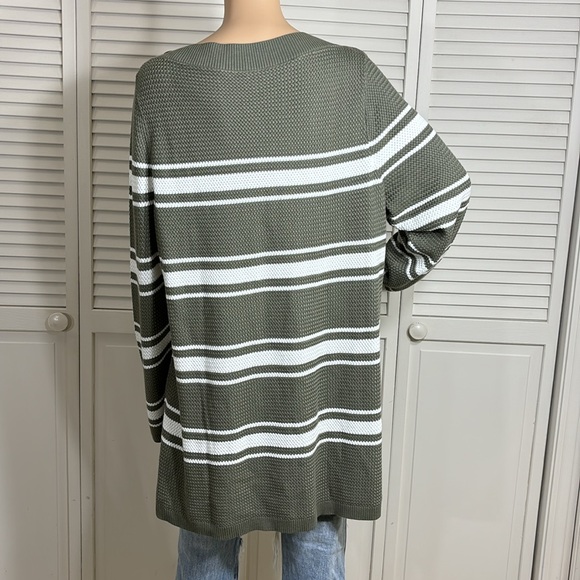 NWT Talbots Striped Boatneck Nautical Buttons Sweater 2X - Picture 9 of 12